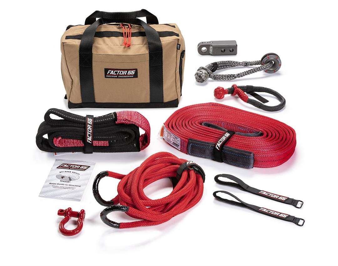 Factor 55 00494-06 Vehicle Recovery Kit Hemmingway Includes 1 Gray Crosby Shackles 