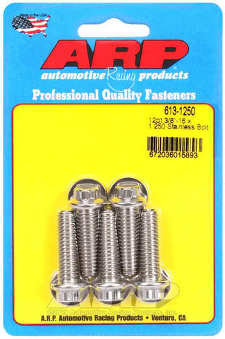 ARP Auto Racing 613-1250 Bolt Standard Bolt 3/8 Inch - 16 Thread Size 1.250 Inch U