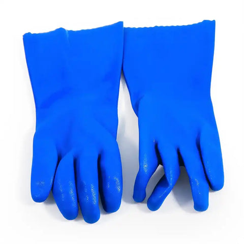 Camco 40287 Gloves Heavy Duty Reusable Sanitation Gloves One Size Fits Most Blue Latex Free