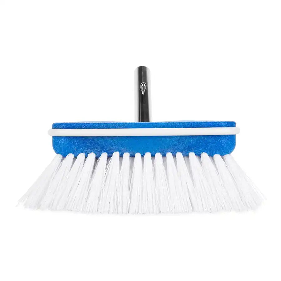 Camco 41926 Car Wash Brush 7 Inch Rectangular Brush Head White Stiff Bristle Head Attachment Only Without Hose Connection