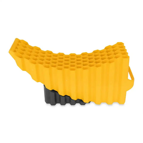 Camco 44436 Leveling Block Used To Help Change A Tire On A Tandem Axle Trailer Without A Jack Curved Style Trailer-Aid With Wheel Chock