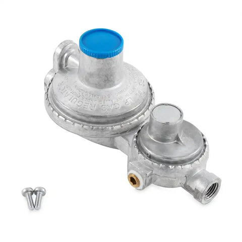 Camco 59313 Propane Regulator Without Shut Off Valve 1/4 Inch NPT Inlet and 3/8 Inch NPT Outlet Outlet Pressure of 11 Inch WC (Water Column)