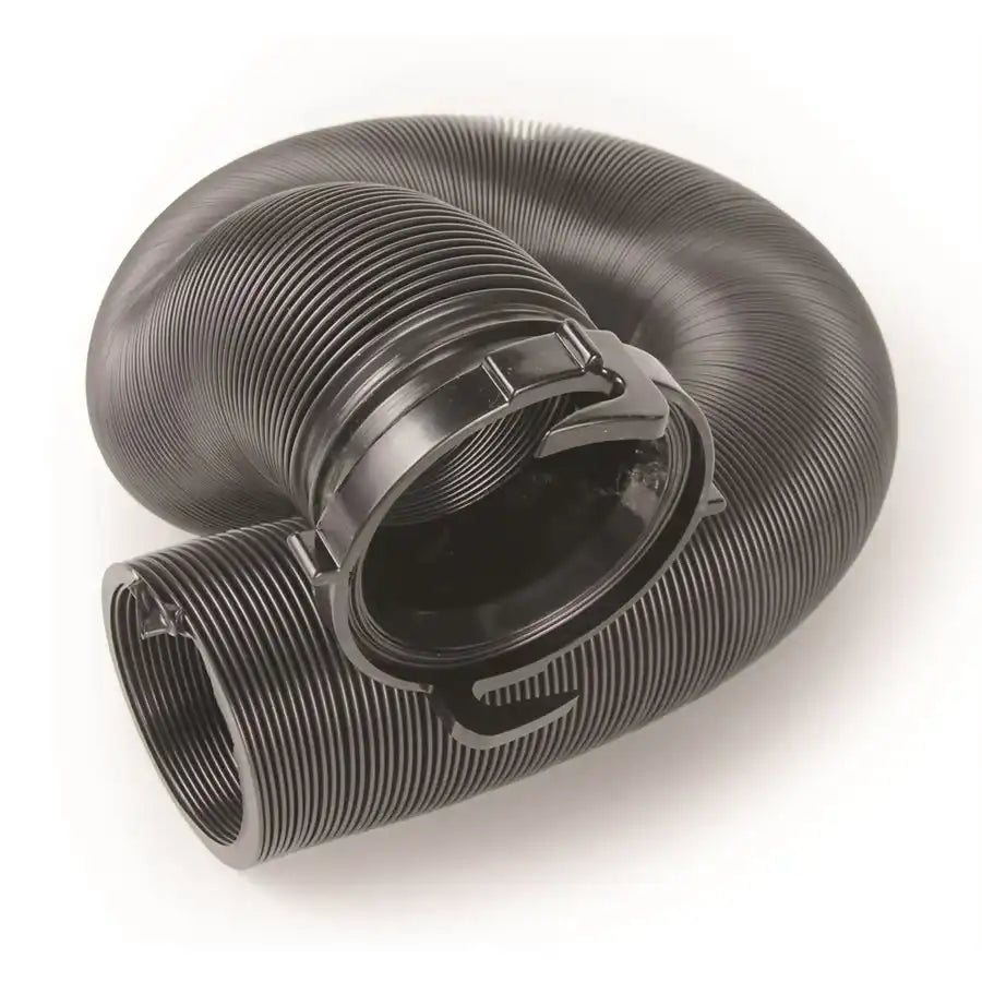 Camco 39604 Sewer Hose 10 Foot Length 14 Inch Compressed Length 12 Mils HTS ™ Vinyl Black Hose