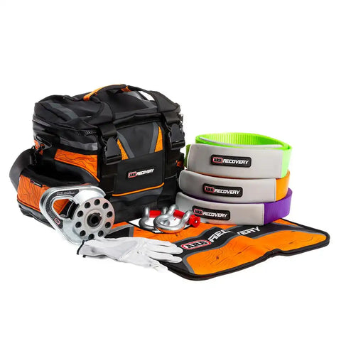 ARB RK9A Vehicle Recovery Kit With Large Bag/ 17,500 Pound Capacity Snatch Strap/ 26