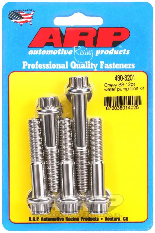 ARP Auto Racing 430-3201 Water Pump Bolt For Use With All V8 Chevy 12 Point Head Ty