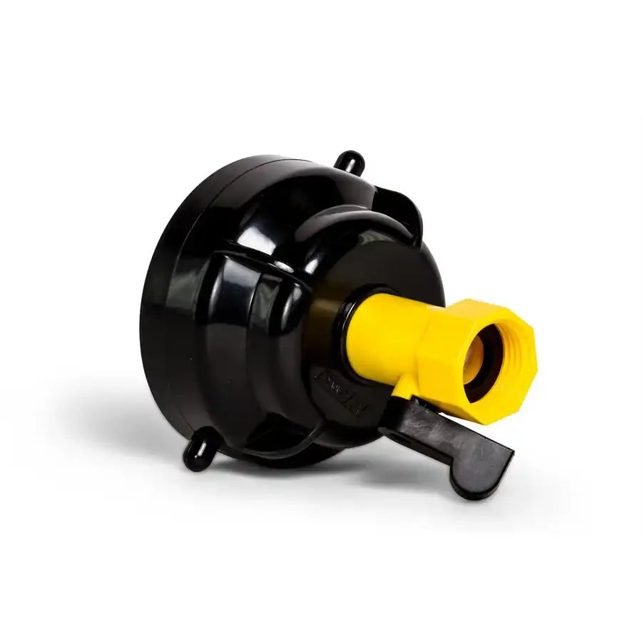 Camco 39533 Sewer Cap Fits Easy Slip ™/ RhinoFLEX ™ and Standard Sewer Fittings/ Can Be Used During Storage With Hose Connection Single Black