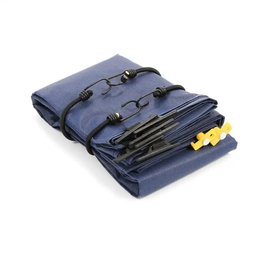 Camco 51452 Awning Sun Block Panel For Use Along Awning Length 4 Foot 6 Inch Drop x 10 Foot Length Blue