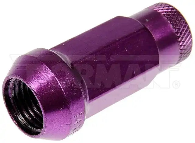 Dorman 713-685J Lug Nut AutoGrade ™ OE Replacement M14-1.50 Thread Size 48 Millimeter Overall Length 17 Millimeter Hex Size 60 Degree Conical Seat Right Hand Thread Purple Carbon Steel Pack Of 20
