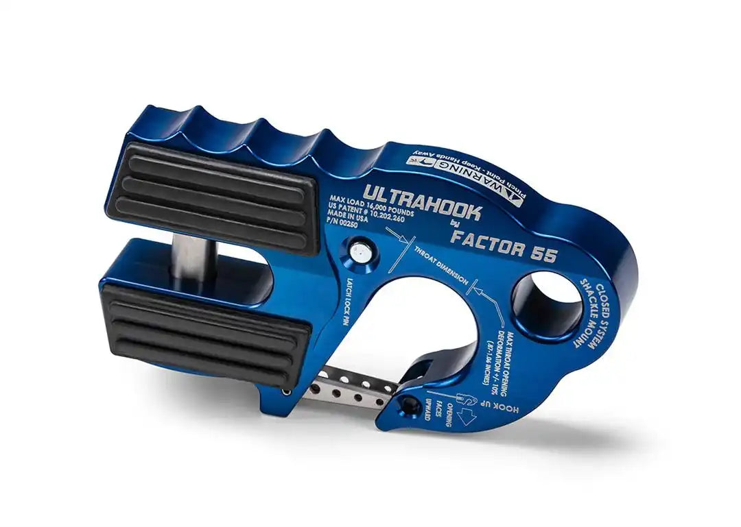 Factor 55 00250-02 Winch Clevis Hook Ultra Hook For Up To 3/8 Inch Diameter Rope Or