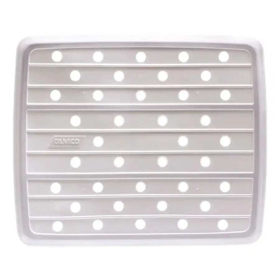 Camco 43720 Sink Protector 10 Inch Width x 11-3/4 Inch Length Solid With Drain Holes White Vinyl