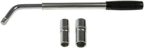 Dorman 711-900 Lug Nut Wrench AutoGrade ™ Collapsible Wrench 1/2 Inch Drive Silver Steel With Lug Wrench/ 17 Millimeter Socket/ 3/4 Inch Socket/ 13/16 Inch Socket/ 7/8 Inch Socket