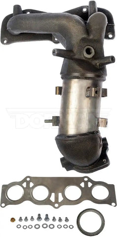 Dorman 672-8111 Catalytic Converter OE Solutions ™ OE Replacement Manifold Assembly Stainless Steel Case 20 Inch Overall Length CARB Compliant: Yes With 1 Inlet Gasket/ 1 Outlet Gasket/ 7 Bolts/ 7 Washers/ 1 Nut
