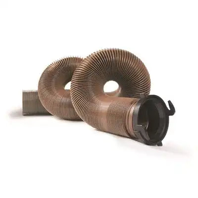 Camco 39691 Sewer Hose 15 Foot Length 27 Inch Compressed Length 15 Mils HTS ™ Vinyl Brown Hose