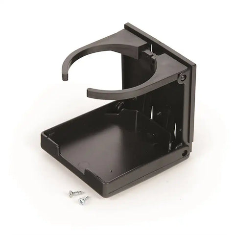 Camco 44044 Cup Holder Wall Mount With Self Adhesive Mount and Screw Mount Adjustable Size Black