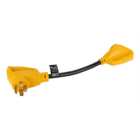 Camco 55175 Power Cord Adapter Power Grip ™ For Connecting RV Power Inlet To Standard Power Source 50 Amp Male To 30 Amp Female 50 Amp Dogbone