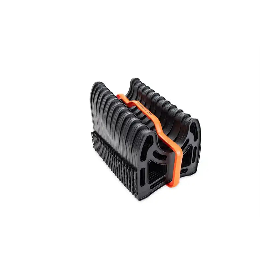 Camco 43051 Sewer Hose Support Sidewinder Holds 20 Foot Hose Collapsible For Storage Deep Cradles Eliminate Need for Support Straps