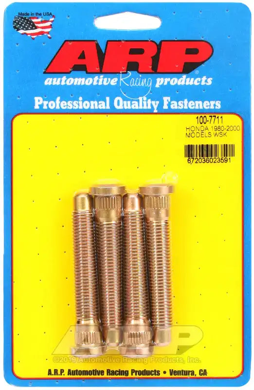 ARP Auto Racing 100-7711 Wheel Stud 12 Millimeter x 1.5 Inch Thread Size 2.850 Inch