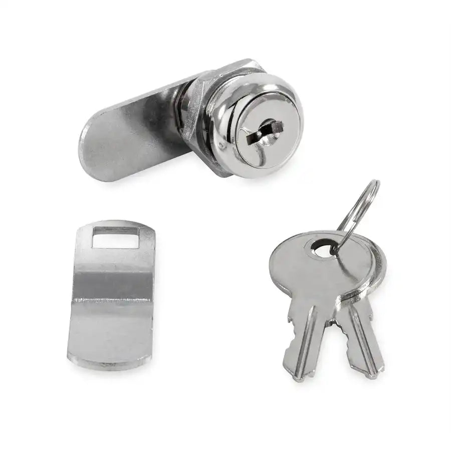 Camco 44340 Lock Cylinder For Baggage Compartment Door Keyed Cam Lock 5/8 Inch Length Single With 2 Keys