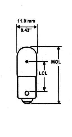 Camco 54835 Instrument Panel Light Bulb 1893 HD Auto Instrument Package of 2