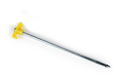 Camco 51086 Tent Peg T-Stopper Style 10 Inch Length Steel With Plastic Topper Single