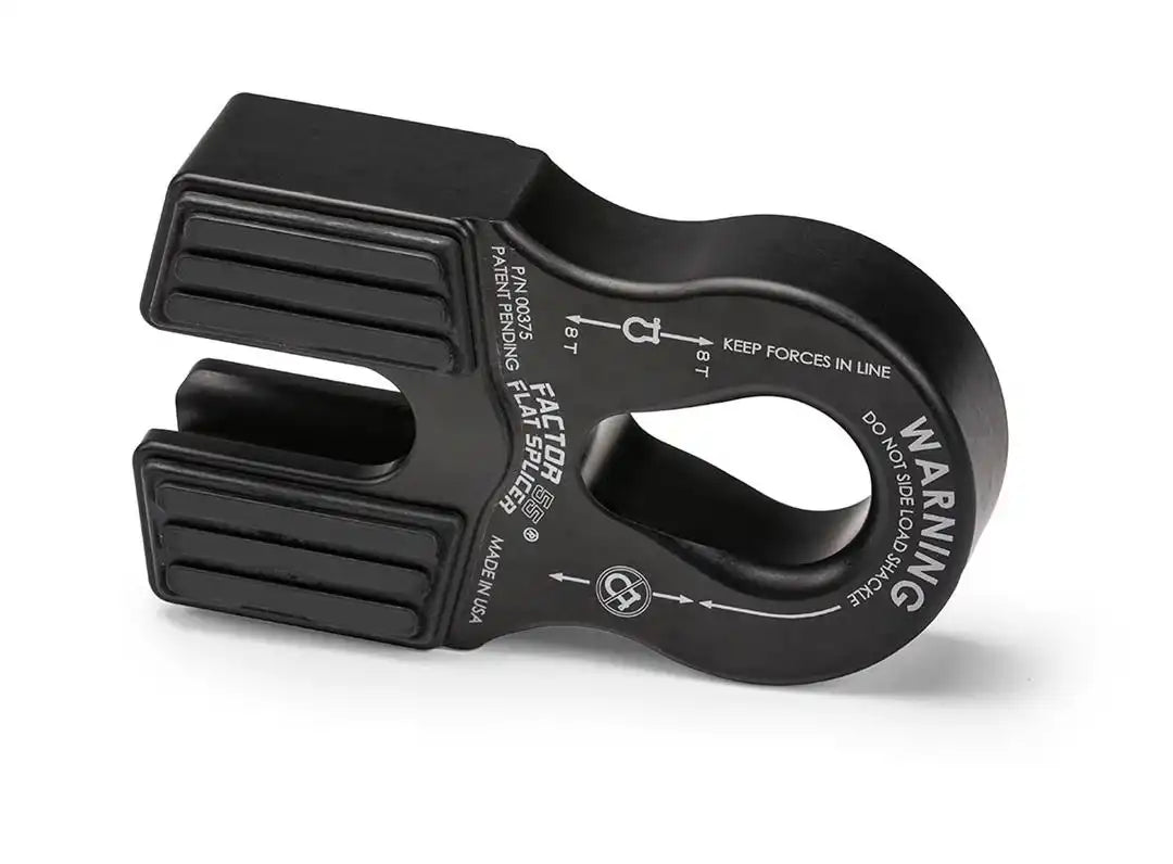 Factor 55 00375-04 Winch Cable Shackle Mount Flat Splicer Fits 3/4 Inch Screw Pin H