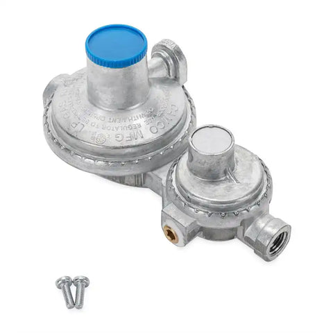 Camco 59323 Propane Regulator Without Shut Off Valve 1/4 Inch NPT Inlet and 3/8 Inch NPT Outlet Outlet Pressure of 11 Inch WC (Water Column)