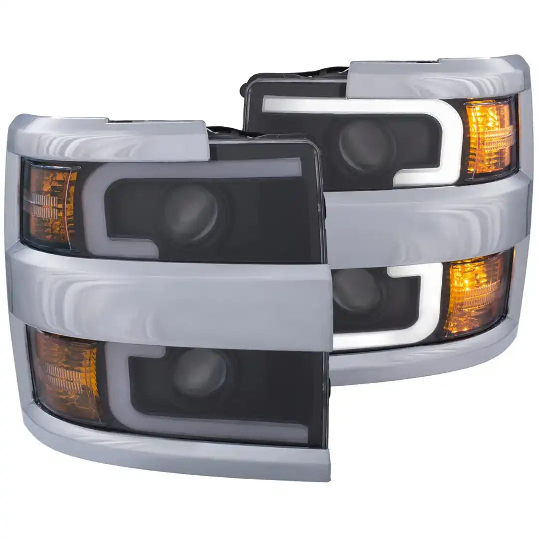 ANZO USA 111365 Headlight Assembly Halogen Bulb Projector Beam With Switchback Desi