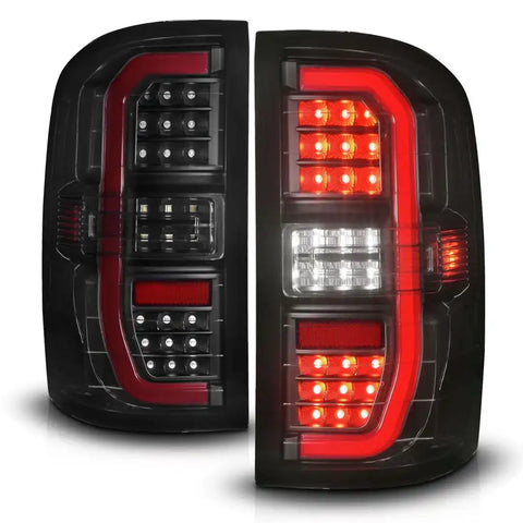 ANZO USA 311465 Tail Light Assembly LED Smoke Lens Black Housing Red Brake Light 