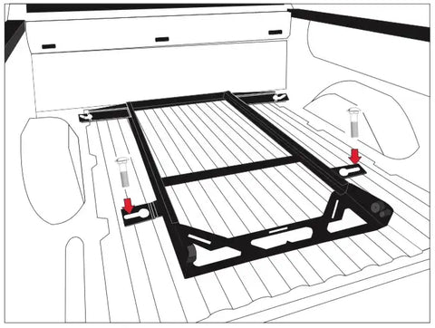 Bedslide BSA-F150-2015 Bed Slide Installation Kit Factory Mount No Drill Brackets Fo