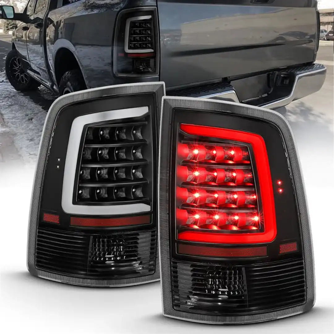 ANZO USA 311318 Tail Light Assembly LED Clear Lens With Red Reflectors Black Housi