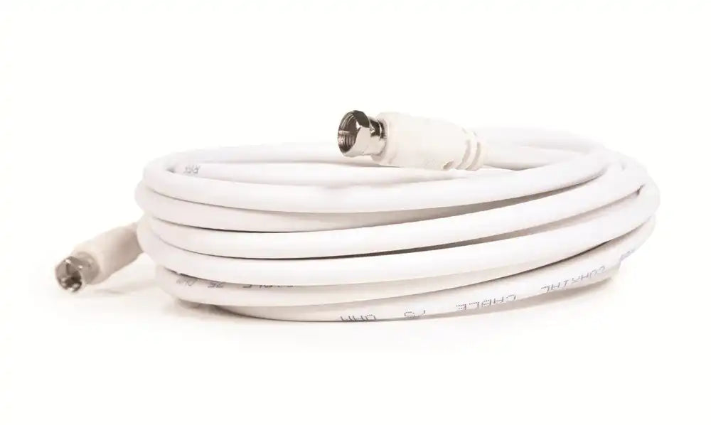 Camco 64761 Coaxial Cable 75 OHM/ 18 AWG Center Conductor Cable 50 Foot Length White