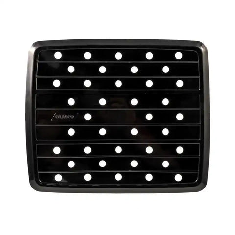 Camco 43721 Sink Protector 10 Inch Width x 11-3/4 Inch Length Solid With Drain Holes Black Vinyl