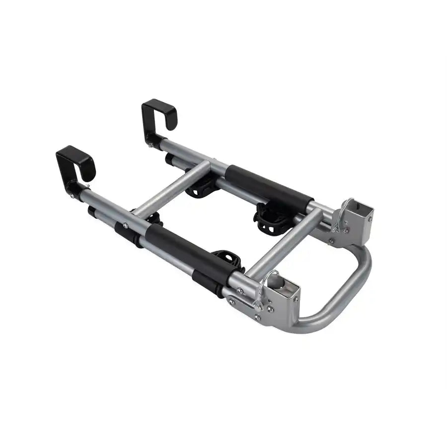 Camco 51492 Bike Rack Mounts To RV Or Van Ladder Holds 2 Bikes Up To 60 Pound Weight Capacity Cradle System With Straps