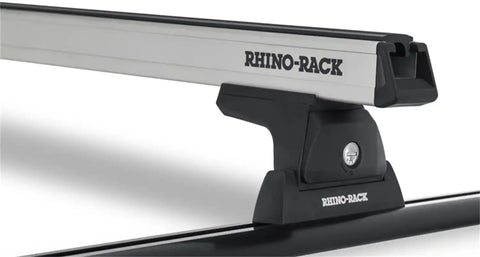 Rhino-Rack JA6252 Heavy Duty RLT600 Trackmount Silver 2 Bar Roof Rack