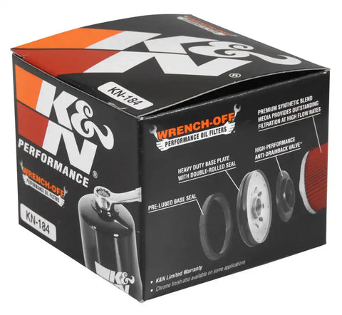 K&N KN-184 Oil Filter Powersports Canister
