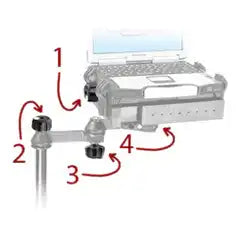 Dee Zee RAM-234-LK2U Laptop Computer Mount - Tray Lock Kit