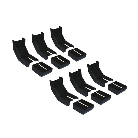 Raptor Series RB-BKC6 - Bracket Covers Thermoplastic Rubber For Slide Track Running Boards Only Qty 6 Set Does Not Cover Support Braces On Kit RB-0200-BK