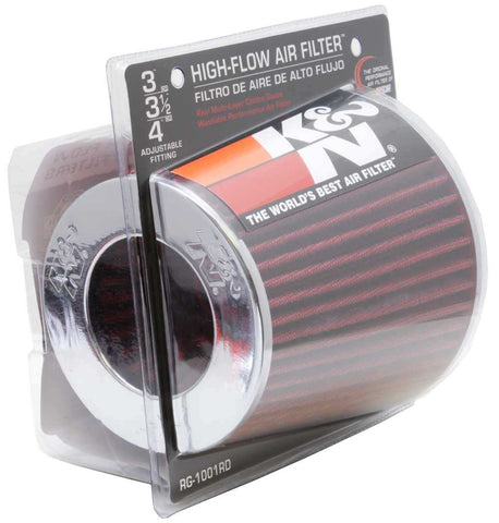 K&N RG-1001RD Universal Clamp-On Air Filter