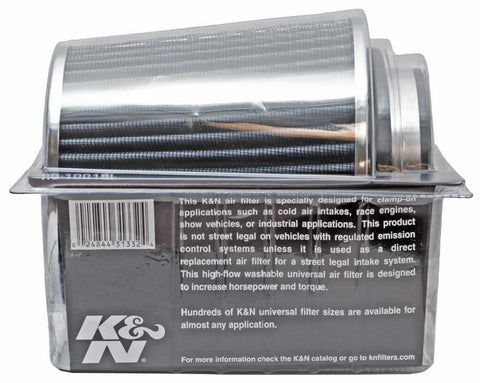 K&N RG-1001WT Universal Clamp-On Air Filter