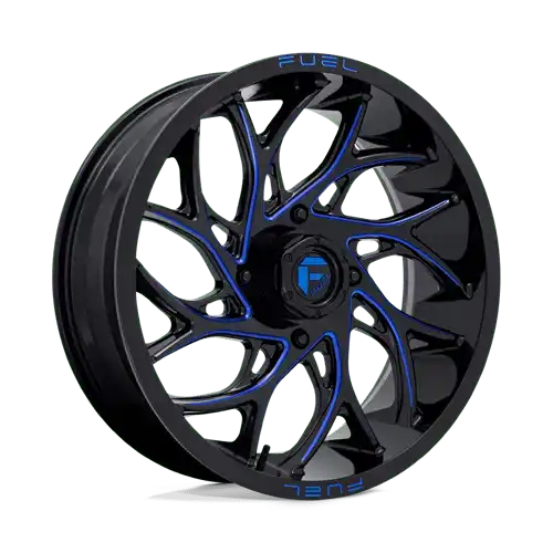 D778 22X7 4X156 G-BLK-MILL-BLU 00MM