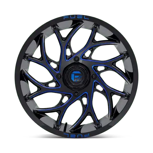D778 20X7 4X156 G-BLK-MILL-BLU 13MM