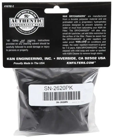 K&N SN-2620PK Air Filter Wrap