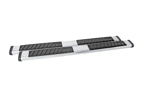 Dee Zee DZ16412 Tubes - 6 Oval Black Tread Aluminum