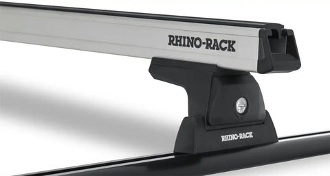 Rhino-Rack JA6251 Heavy Duty RLT600 Trackmount Silver 2 Bar Roof Rack