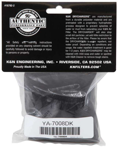 K&N YA-7008DK Air Filter Wrap