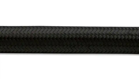 Vibrant -12 AN Black Nylon Braided Flex Hose (20 foot roll)