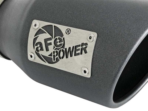 aFe 49T30452-B091 MACH Force-Xp 3in 304 SS Metallic Black Exhaust Tip In x 4-1/2in Out 9in L Bolt-On Left
