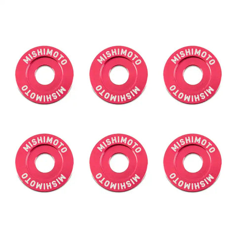 Mishimoto Small Fender Washer Kit (6pcs) - Red