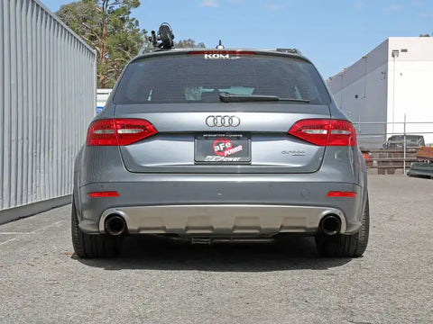 aFe 49-36437-L MACH Force-Xp 13-16 Audi Allroad L4 SS Axle-Back Exhaust w/ Blue Flame Tips
