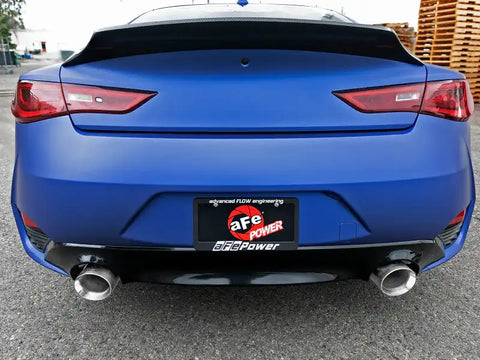 aFe 49-36134NM-P POWER Takeda 2.5in 304 SS CB Exhaust w/ Polished Tips 17-19 Infiniti Q60 V6-3.0L (tt)